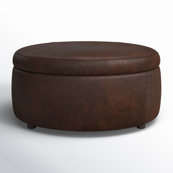 Joss & Main Murano Genuine Leather Storage Ottoman | Wayfair
